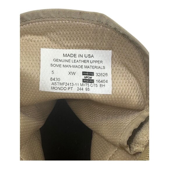 Odssey Mens SZ. 5.0 EW Combat Military Boots Tan Suede Hot Weather Tactical NWTS main image 14